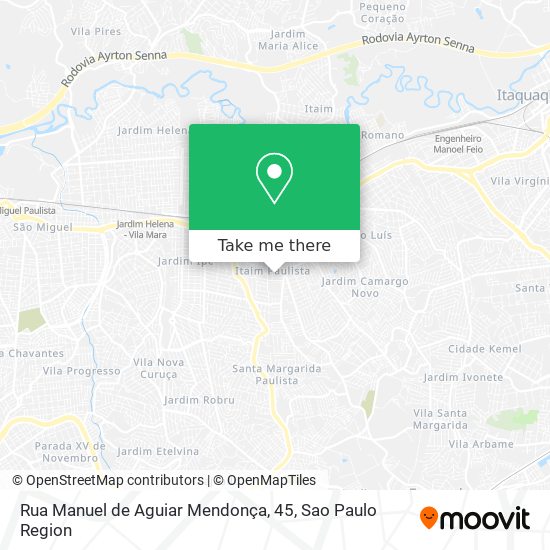 Rua Manuel de Aguiar Mendonça, 45 map