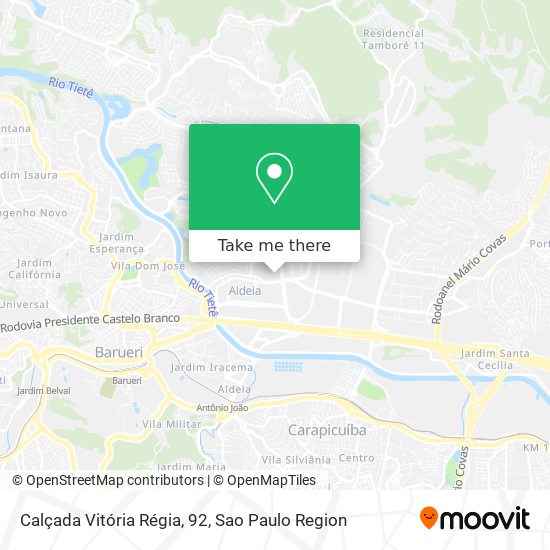 Calçada Vitória Régia, 92 map