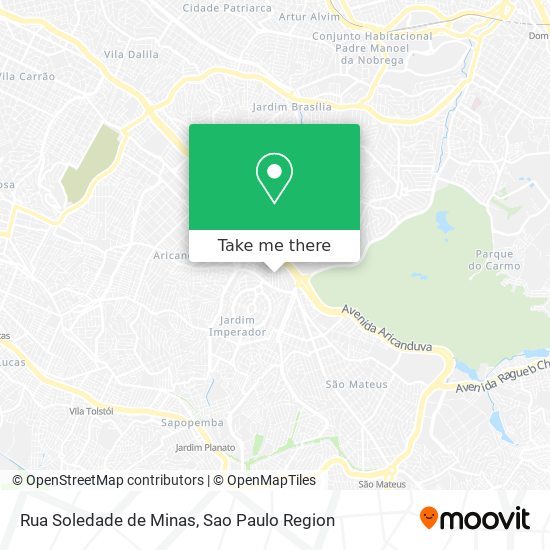 Mapa Rua Soledade de Minas