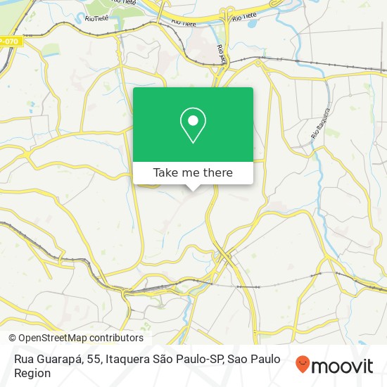 Mapa Rua Guarapá, 55, Itaquera São Paulo-SP