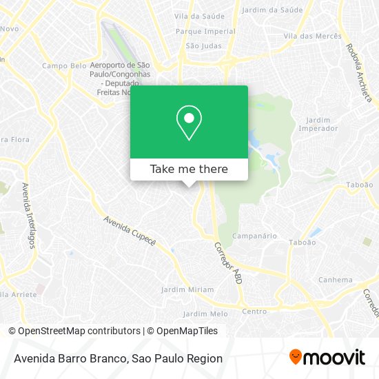 Mapa Avenida Barro Branco