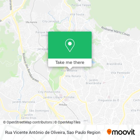 Rua Vicente Antônio de Oliveira map