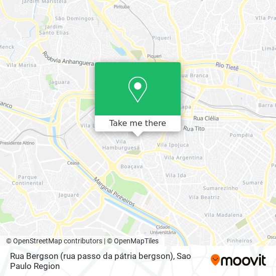 Rua Bergson (rua passo da pátria bergson) map