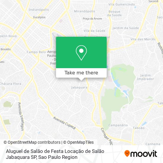 Aluguel de Salão de Festa Locação de Salão Jabaquara SP map