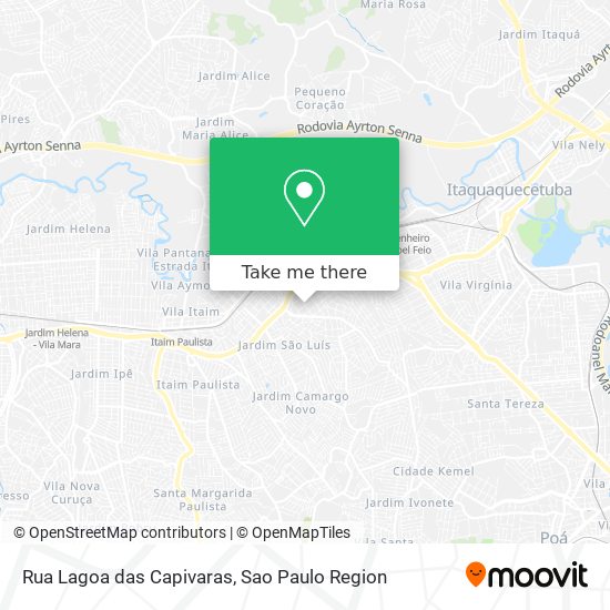 Rua Lagoa das Capivaras map