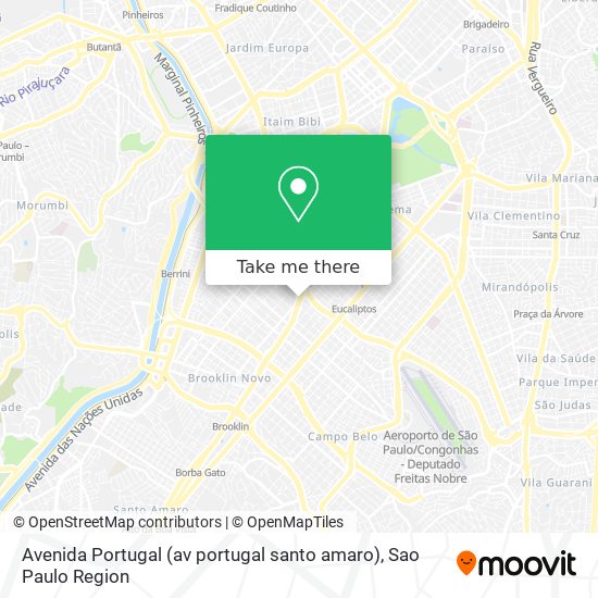 Mapa Avenida Portugal (av portugal santo amaro)