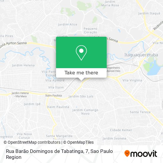 Mapa Rua Barão Domingos de Tabatinga, 7