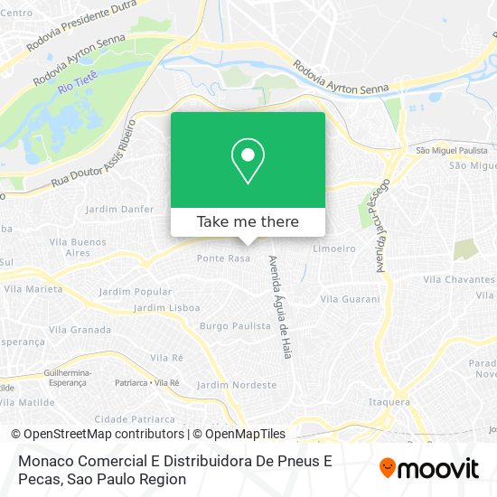 Monaco Comercial E Distribuidora De Pneus E Pecas map