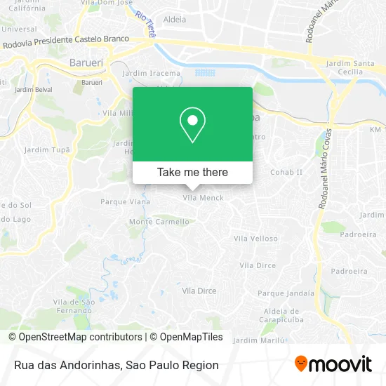 Rua das Andorinhas map