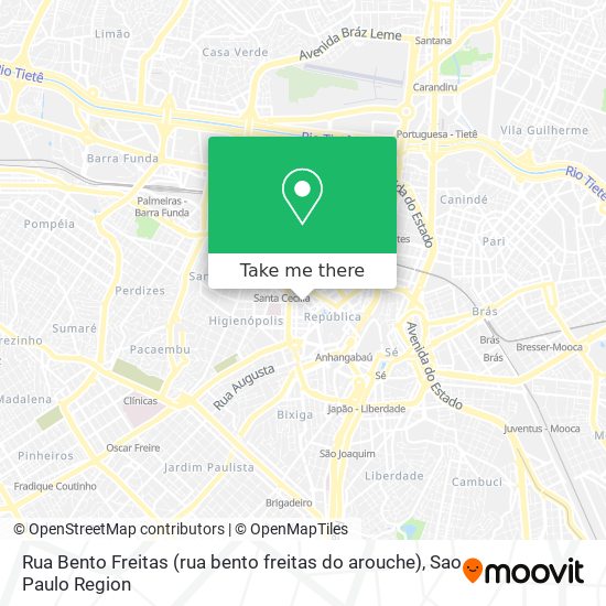 Rua Bento Freitas (rua bento freitas do arouche) map