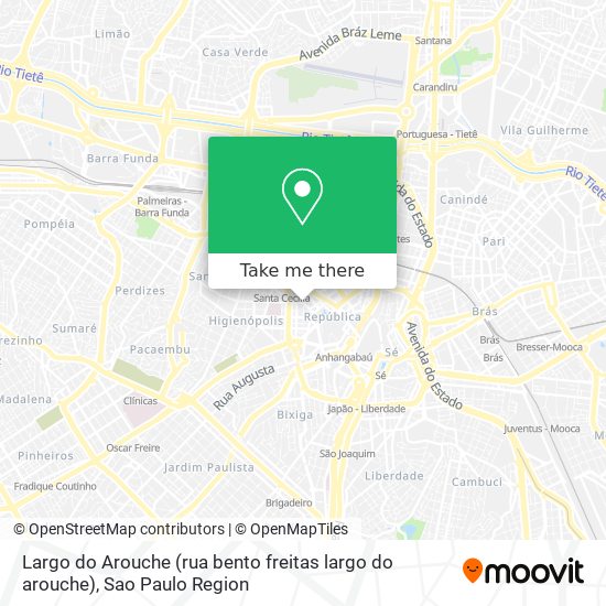 Largo do Arouche (rua bento freitas largo do arouche) map