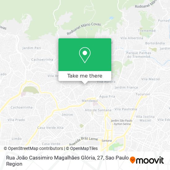 Mapa Rua João Cassimiro Magalhães Glória, 27