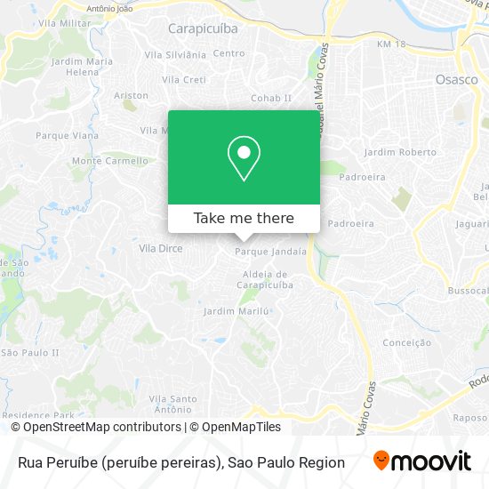 Mapa Rua Peruíbe (peruíbe pereiras)