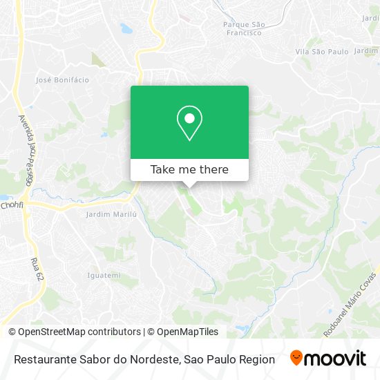 Mapa Restaurante Sabor do Nordeste