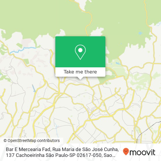 Bar E Mercearia Fad, Rua Maria de São José Cunha, 137 Cachoeirinha São Paulo-SP 02617-050 map