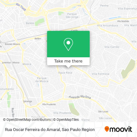 Mapa Rua Oscar Ferreira do Amaral