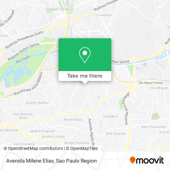 Mapa Avenida Milene Elias