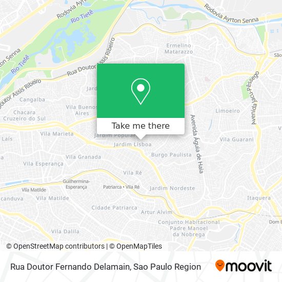 Mapa Rua Doutor Fernando Delamain