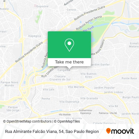 Mapa Rua Almirante Falcão Viana, 54