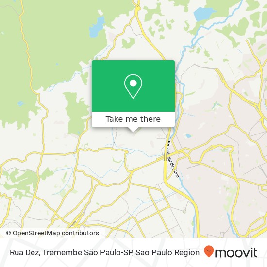 Rua Dez, Tremembé São Paulo-SP map