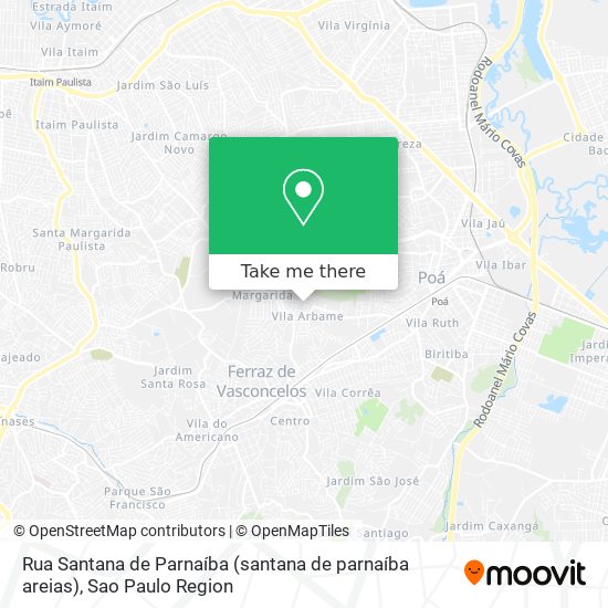 Rua Santana de Parnaíba (santana de parnaíba areias) map