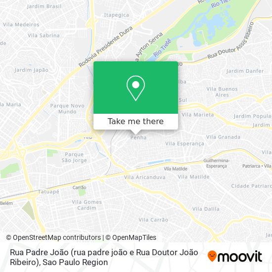 Mapa Rua Padre João (rua padre joão e Rua Doutor João Ribeiro)