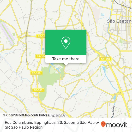 Rua Columbano Eppinghaus, 20, Sacomã São Paulo-SP map