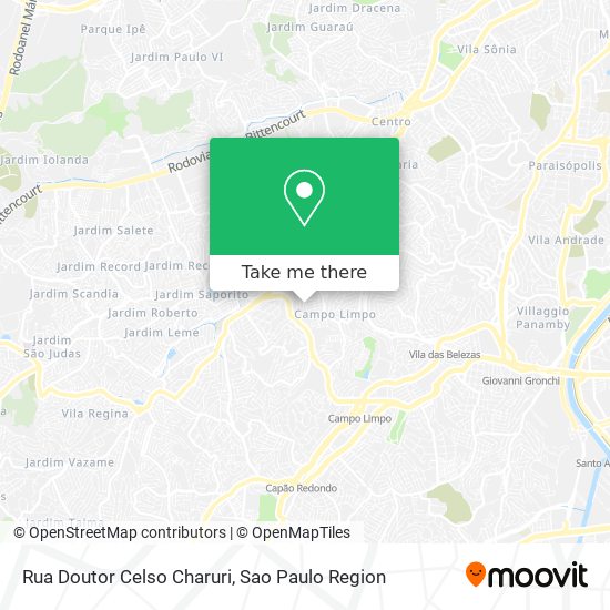 Mapa Rua Doutor Celso Charuri