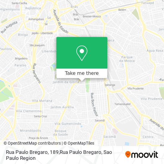 Mapa Rua Paulo Bregaro, 189,Rua Paulo Bregaro