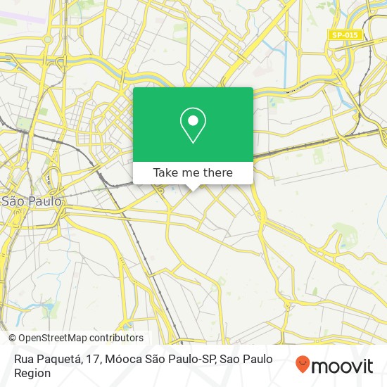 Rua Paquetá, 17, Móoca São Paulo-SP map