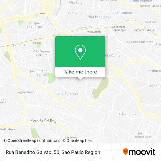 Mapa Rua Benedito Galvão, 50