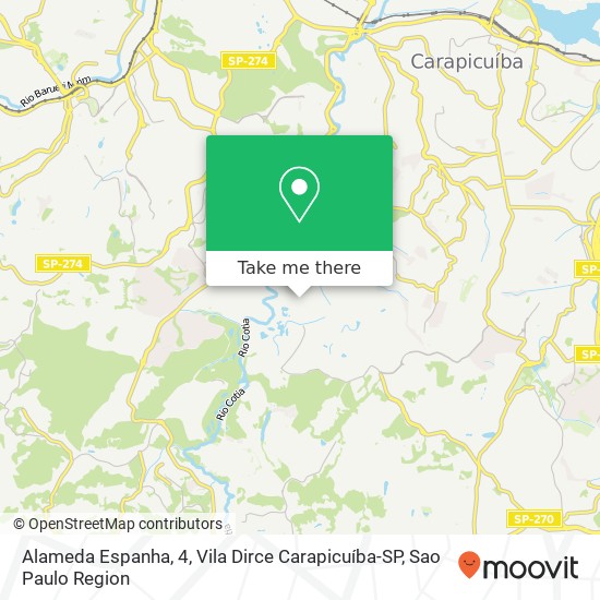 Mapa Alameda Espanha, 4, Vila Dirce Carapicuíba-SP