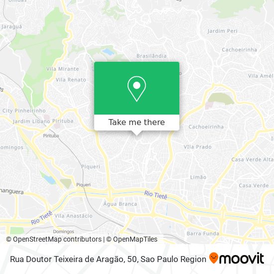 Mapa Rua Doutor Teixeira de Aragão, 50