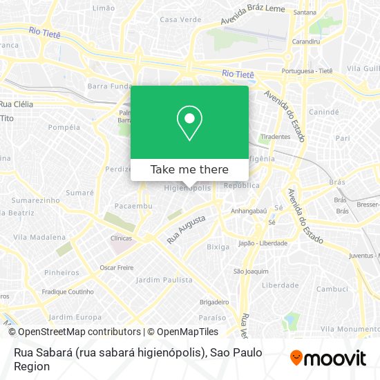 Rua Sabará (rua sabará higienópolis) map