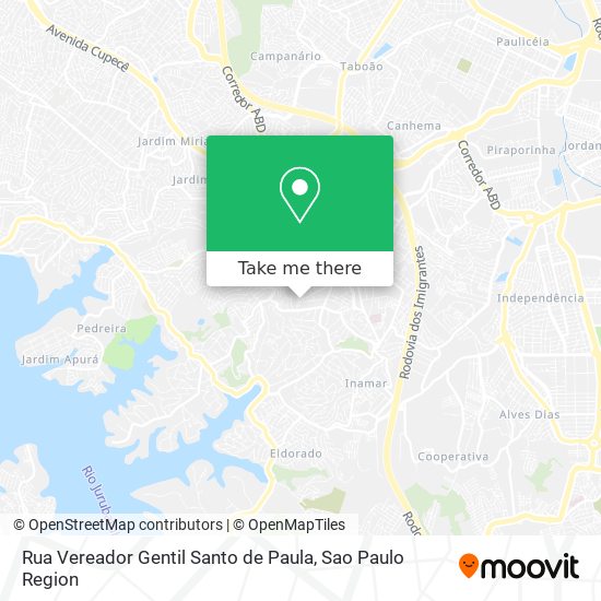 Rua Vereador Gentil Santo de Paula map