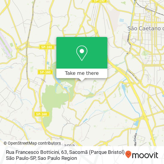 Rua Francesco Botticini, 63, Sacomã (Parque Bristol) São Paulo-SP map