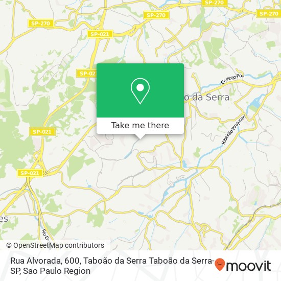 Rua Alvorada, 600, Taboão da Serra Taboão da Serra-SP map