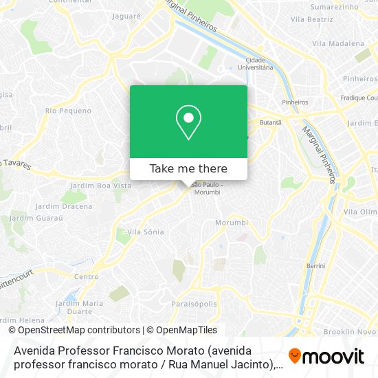 Mapa Avenida Professor Francisco Morato (avenida professor francisco morato / Rua Manuel Jacinto)