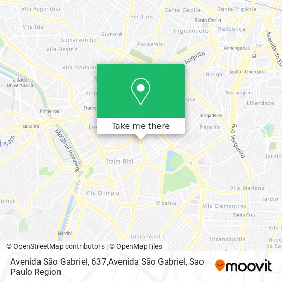 Mapa Avenida São Gabriel, 637,Avenida São Gabriel