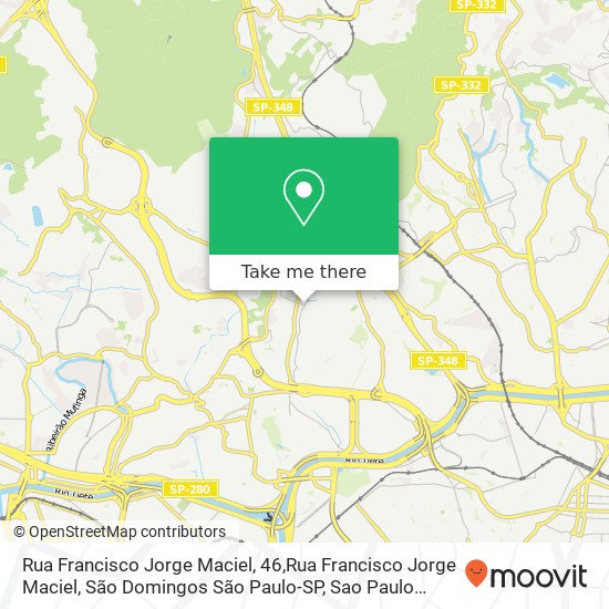 Rua Francisco Jorge Maciel, 46,Rua Francisco Jorge Maciel, São Domingos São Paulo-SP map