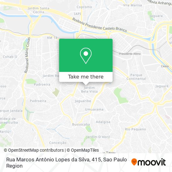 Mapa Rua Marcos Antônio Lopes da Silva, 415