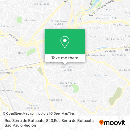 Rua Serra de Botucatu, 843,Rua Serra de Botucatu map