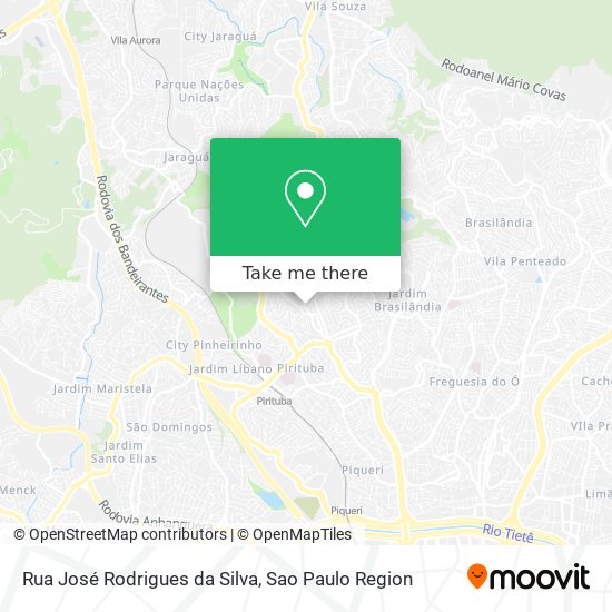 Rua José Rodrigues da Silva map