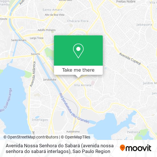 Avenida Nossa Senhora do Sabará (avenida nossa senhora do sabará interlagos) map