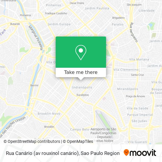 Rua Canário (av rouxinol canário) map