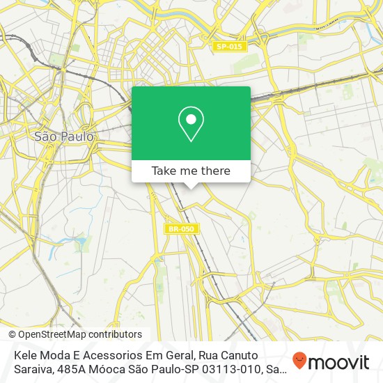 Kele Moda E Acessorios Em Geral, Rua Canuto Saraiva, 485A Móoca São Paulo-SP 03113-010 map