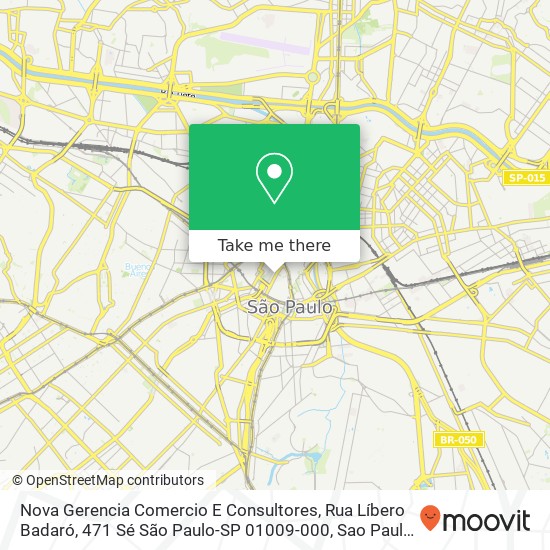 Nova Gerencia Comercio E Consultores, Rua Líbero Badaró, 471 Sé São Paulo-SP 01009-000 map