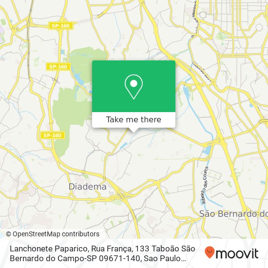 Lanchonete Paparico, Rua França, 133 Taboão São Bernardo do Campo-SP 09671-140 map