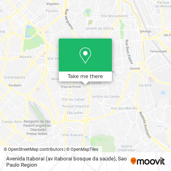 Mapa Avenida Itaboraí (av itaboraí bosque da saúde)