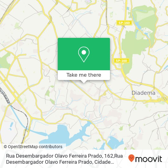 Rua Desembargador Olavo Ferreira Prado, 162,Rua Desembargador Olavo Ferreira Prado, Cidade Ademar São Paulo-SP map